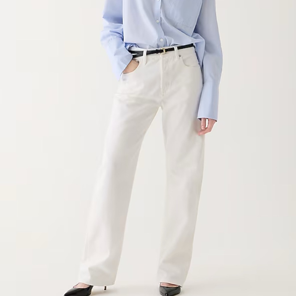 J. Crew Point Sur Loose Straight Jean White